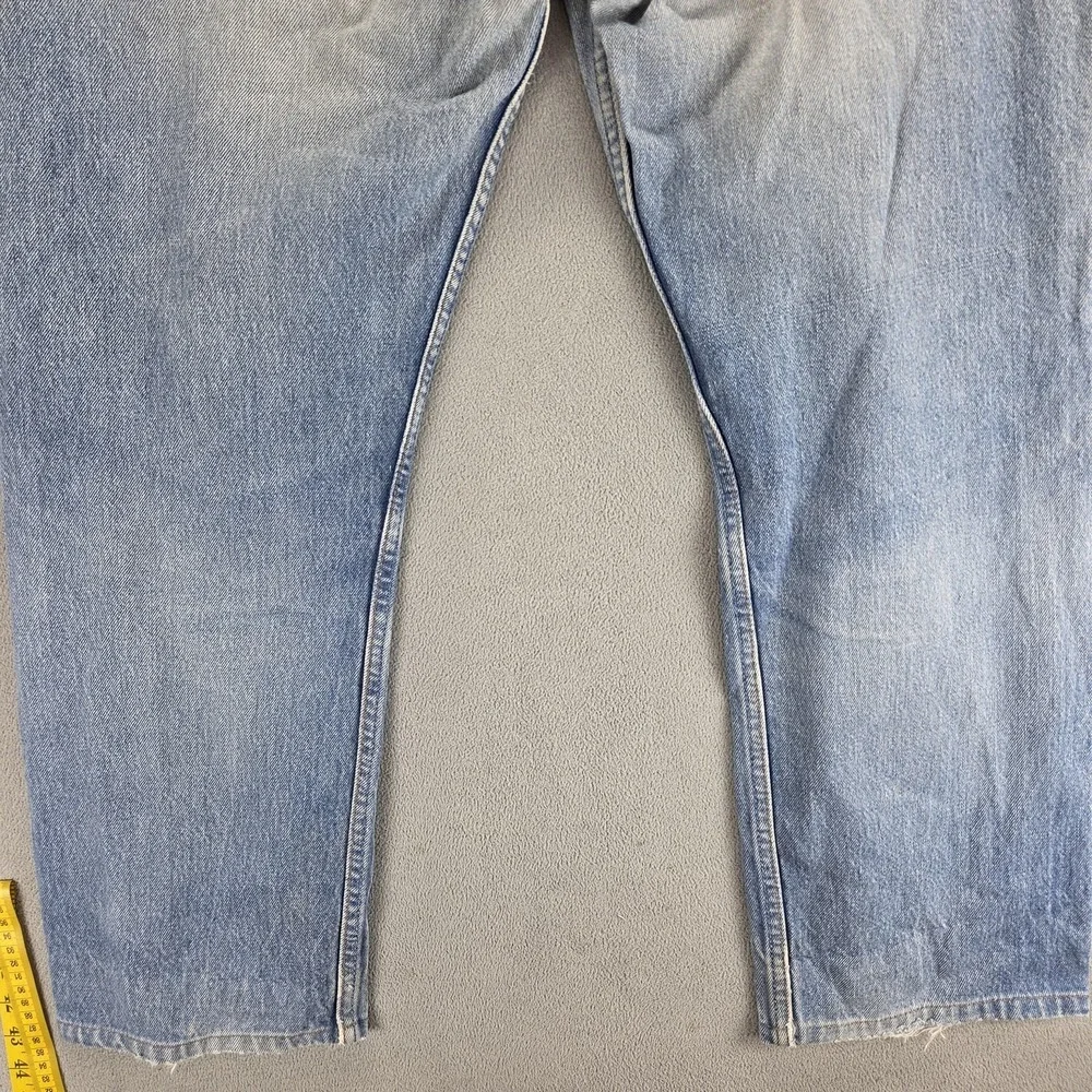 Vintage Levis 501 Jeans Mens Blue Straight Button Fly USA Altered Hem Fits 36x27